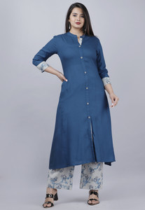 Ankhnoor Women Kurta Palazzo Set