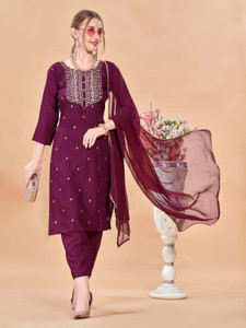 Shree Ramkrishna Fab Women Kurta Pant Dupatta Set