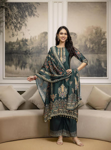 berrylicious Women Kurta Palazzo Dupatta Set