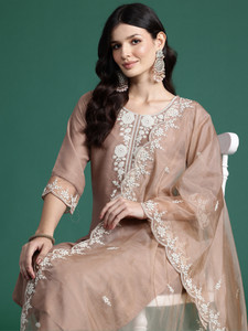 Indo Era Women Kurta Pant Dupatta Set