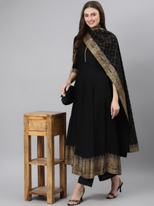Bunai Dhaga Women Kurta Palazzo Dupatta Set
