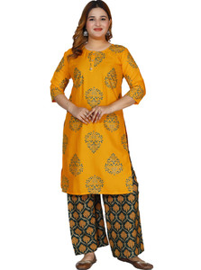 SHORZO Women Kurti Palazzo Set