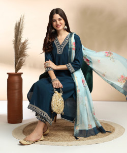 MOKOSH Women Kurta Pant Dupatta Set