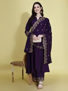 Hirvanti Fashion Women Kurta Palazzo Dupatta Set