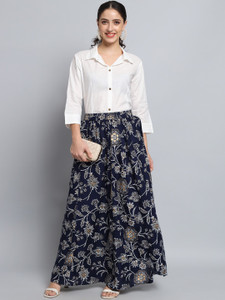 VIMALARTS Women Shirt Skirt Set