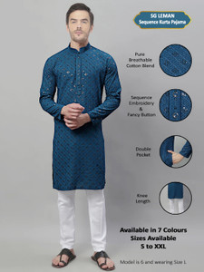 SG LEMAN Men Kurta Pyjama Set