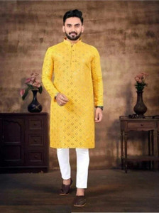 SHIVGARMENT Men Kurta Pyjama Set