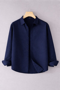TorontoCN Men Dark Blue Casual Shirt - Image 3