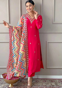 Trijal Fab Women Kurti Pant Dupatta Set