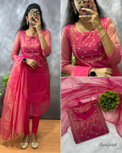 FILLWORKS Women Ethnic Top Dupatta Set