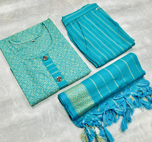 Andheriyas Collection Women Kurta Pant Dupatta Set
