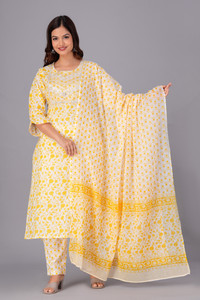 KULDEVYANI Women Kurta Pant Dupatta Set