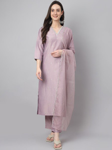 Janasya Women Kurta Pant Dupatta Set