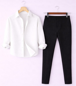 Black Deer Men Shirt Pant Set Black - Image 5