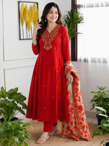 RHET FASHION Women Cotton Silk Kurta Set - Image 1