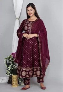 HARITWAL Women Kurta Palazzo Dupatta Set