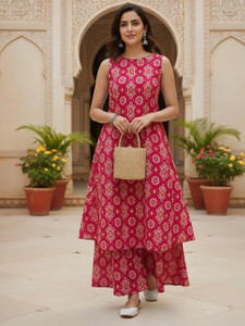 BEEGET FASHION Women Kurta Palazzo Set