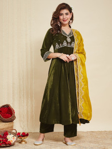 MOKOSH Women Kurta Pant Dupatta Set
