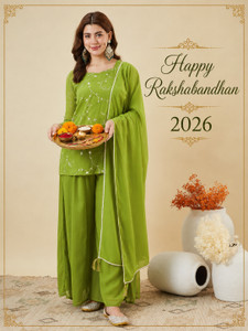 MOKOSH Women Kurti Palazzo Dupatta Set