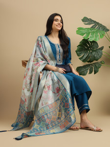 MOKOSH Women Kurta Pant Dupatta Set