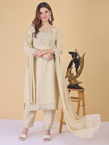 Fashtown Embroidered Kurta, Trouser/Pant & Dupatta Set