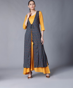 Vishudh Women Kurta Ethnic Jacket Set