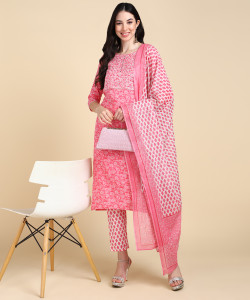 PSCHOICE Women Kurta Pant Dupatta Set