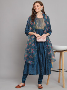 VredeVogel Women Kurta Churidar Dupatta Set