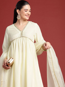 all about you Women Kurta Pant Attached Dupatta Set