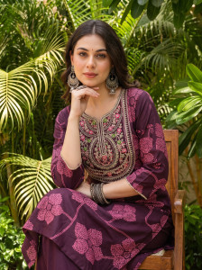 KJFAB Women Kurta Pant Set