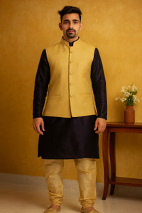 Royal Garments Men Kurta Pyjama Ethnic Jacket Set