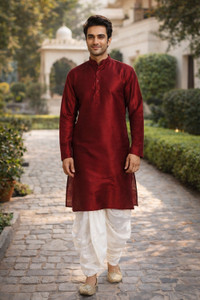 Royal Garments Men Kurta Dhoti Pant Set