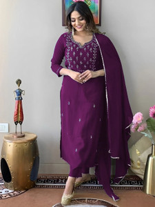 KEVIJA Women Kurti Pant Dupatta Set