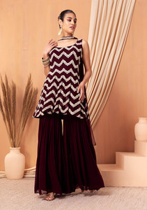 LH ENTERPRISE Women Kurta Sharara Dupatta Set