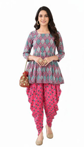 BR MANUFACTURER Women Ethnic Top Dhoti Pant Set