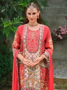 Indo Era Women Kurta Palazzo Dupatta Set