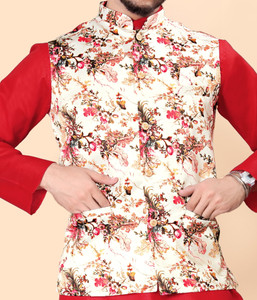 MENTIFIC Printed Men Waistcoat