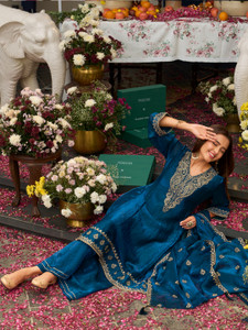 MOKOSH Women Kurta Palazzo Dupatta Set
