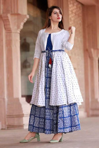 BRAHMASTRA Women Kurta Ethnic Jacket Set
