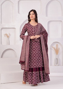 RIVAAN Women Kurta Skirt Dupatta Set