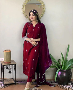 Zivapez Women Kurta Pant Dupatta Set