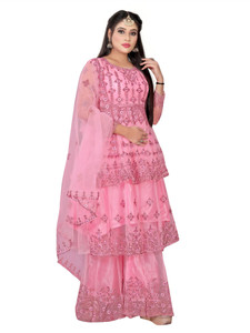 SHREENATHJI WORID Women Kurta Sharara Dupatta Set