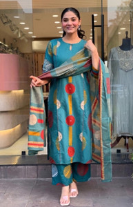 YAGNIK FASHION Women Kurta Palazzo Dupatta Set