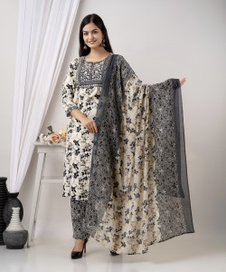DADIYA Women Kurta Pant Dupatta Set