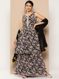 Varanga Women Kurta Sharara Dupatta Set