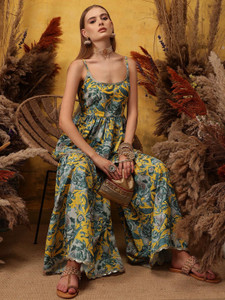 INDO STREET Women Ethnic Top Sharara Set