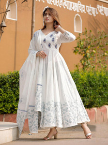 SkyAsia Women Printed Anarkali Kurta