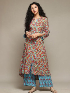BIBA Women Kurta Palazzo Set