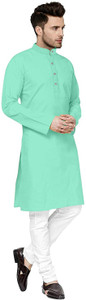 विभूति पुरुषों के लिए सॉलिड स्ट्रेट कुर्ता