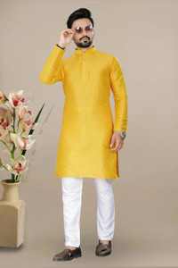 SHIVGARMENT Men Kurta Pyjama Set